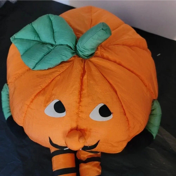 International Silver Co Vint 1994 Pumpkin Jackolantern Halloween Plush 25x17" - Picture 10 of 12